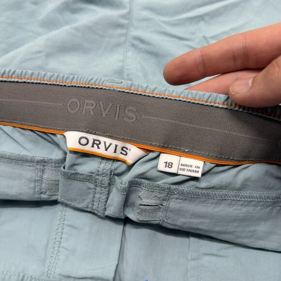 ORVIS NWT Womens Sz 18 Blue Performance Stretch UPF50+ Water Repellant Shorts - Picture 6 of 9